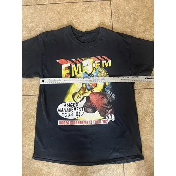 EMINEM Anger Management Tour 2002 Men's Black Shirt Large Vintage Rap God - Picture 3 of 6